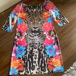 Unworn Bodycon Print Dress Size 2x